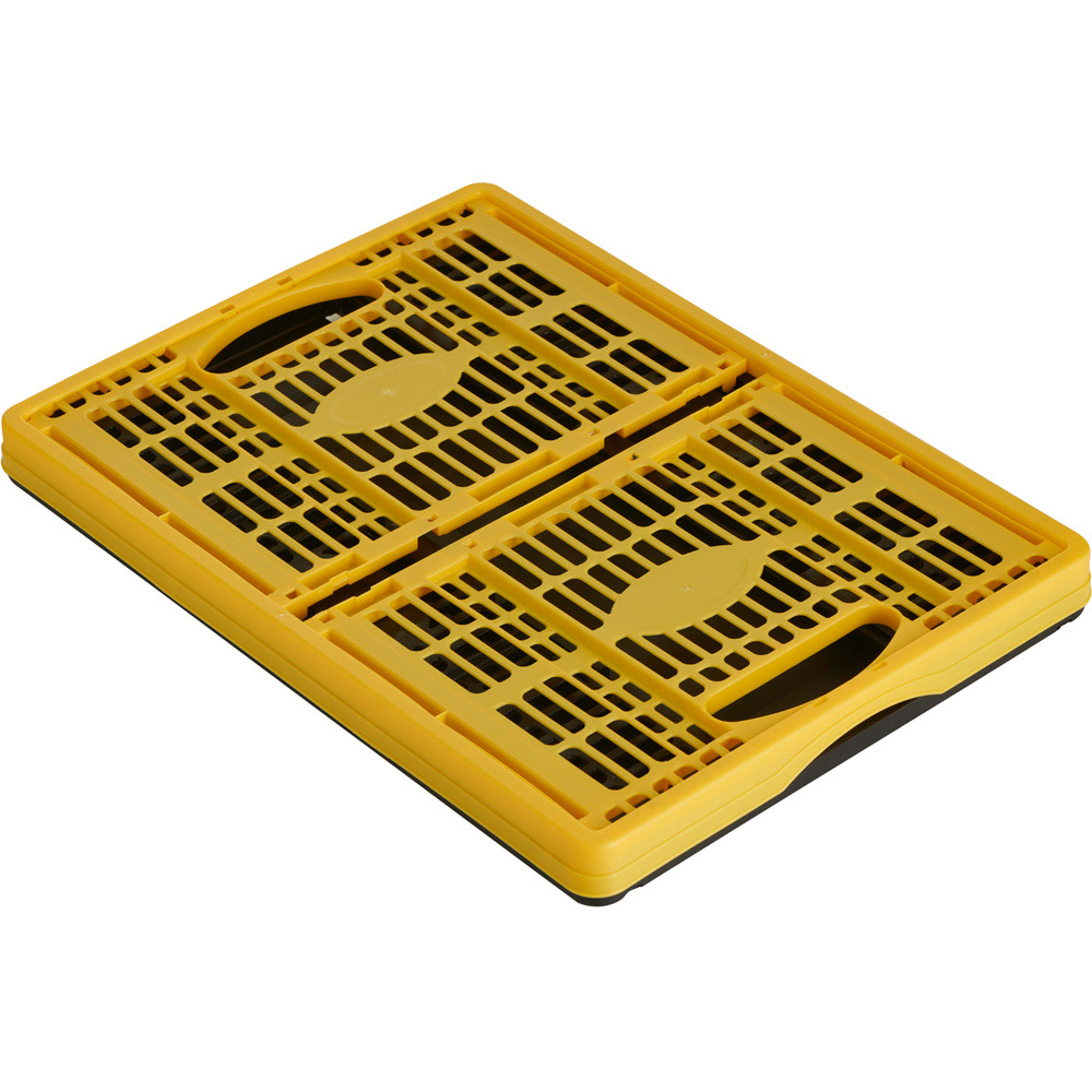Wilko Black and Yellow Medium Folding Crate Wilko