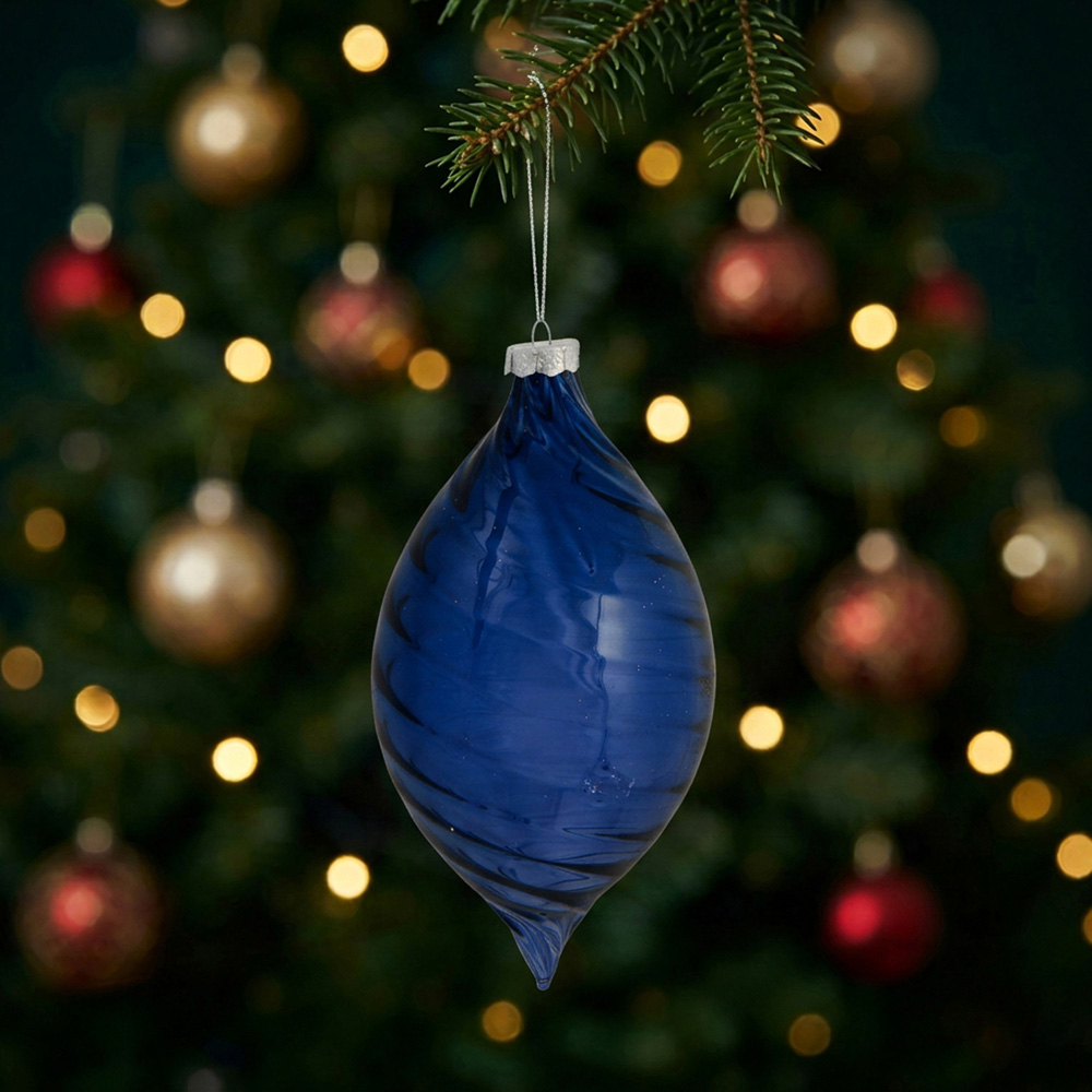 Navy Swirl Bauble Image 3