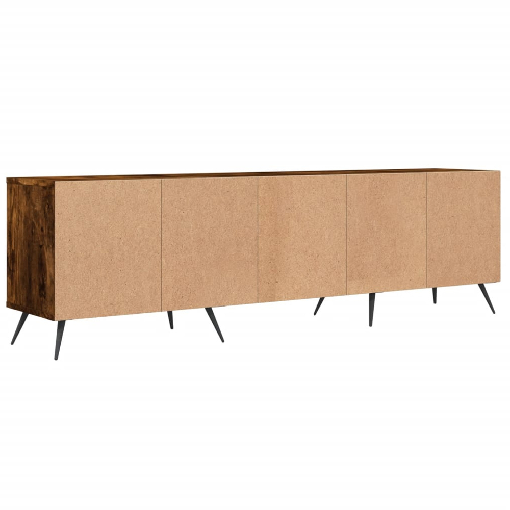 vidaXL 3 Door 3 Shelf Smoked Oak TV Cabinet Image 8