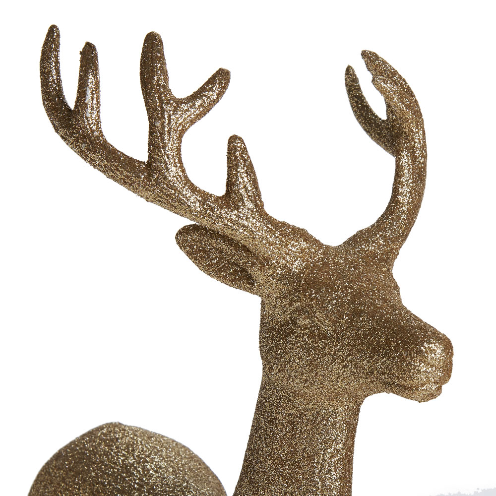 Wilko Midnight Magic Giant Standing Stag Christmas Decoration Image 2