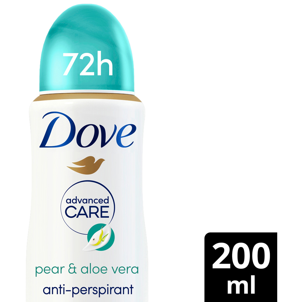 Dove  Advanced Care Go Fresh Pear & Aloe Vera Scent Antiperspirant Deodorant Spray 200ml Image 3