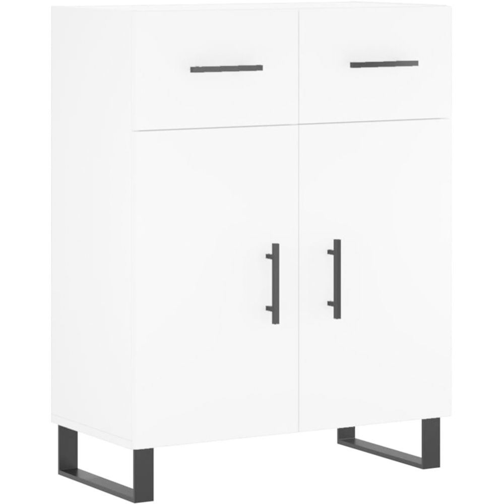vidaXL 2 Door 2 Drawer White Sideboard Image 2