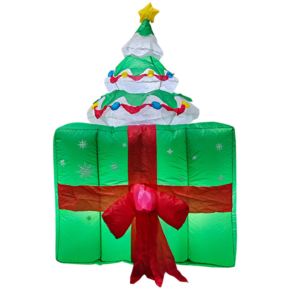 Living and Home Inflatable Liftable Santa Claus with Gift Box LED Christmas Decoration 5.9ft Image 6