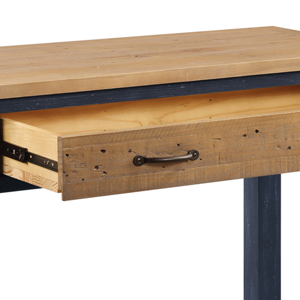 Baumhaus Splash of Blue Wooden Desk Blue and Brown Image 5