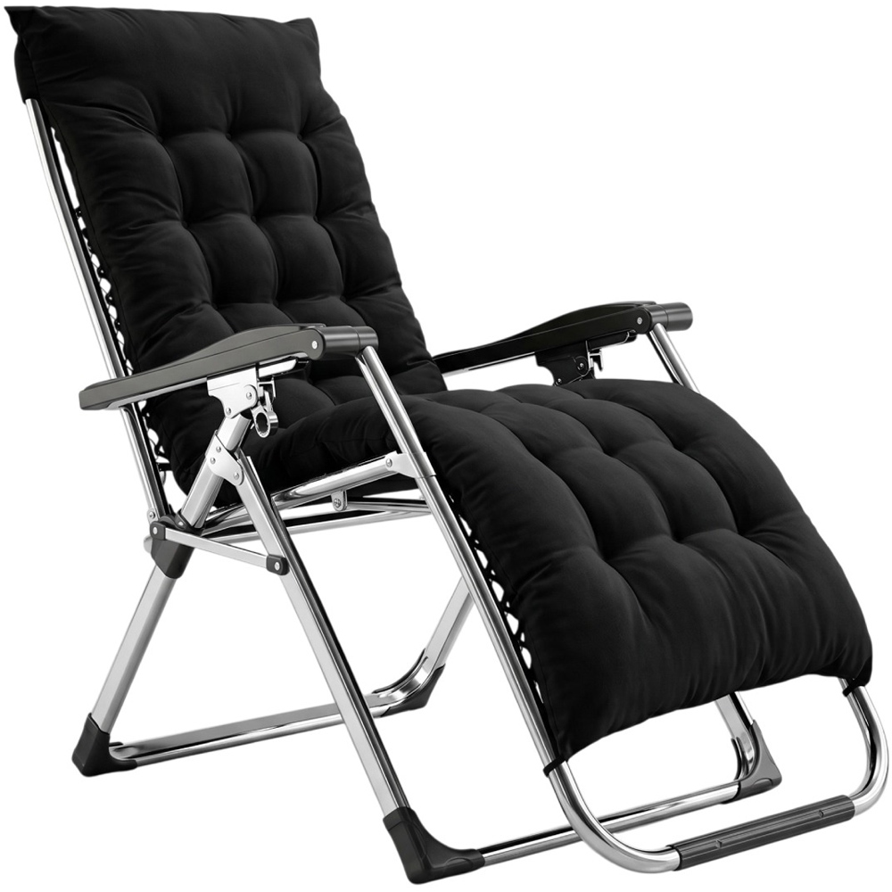 Smart Living Black Zero Gravity Chair with Cushion and Pillow Image 2