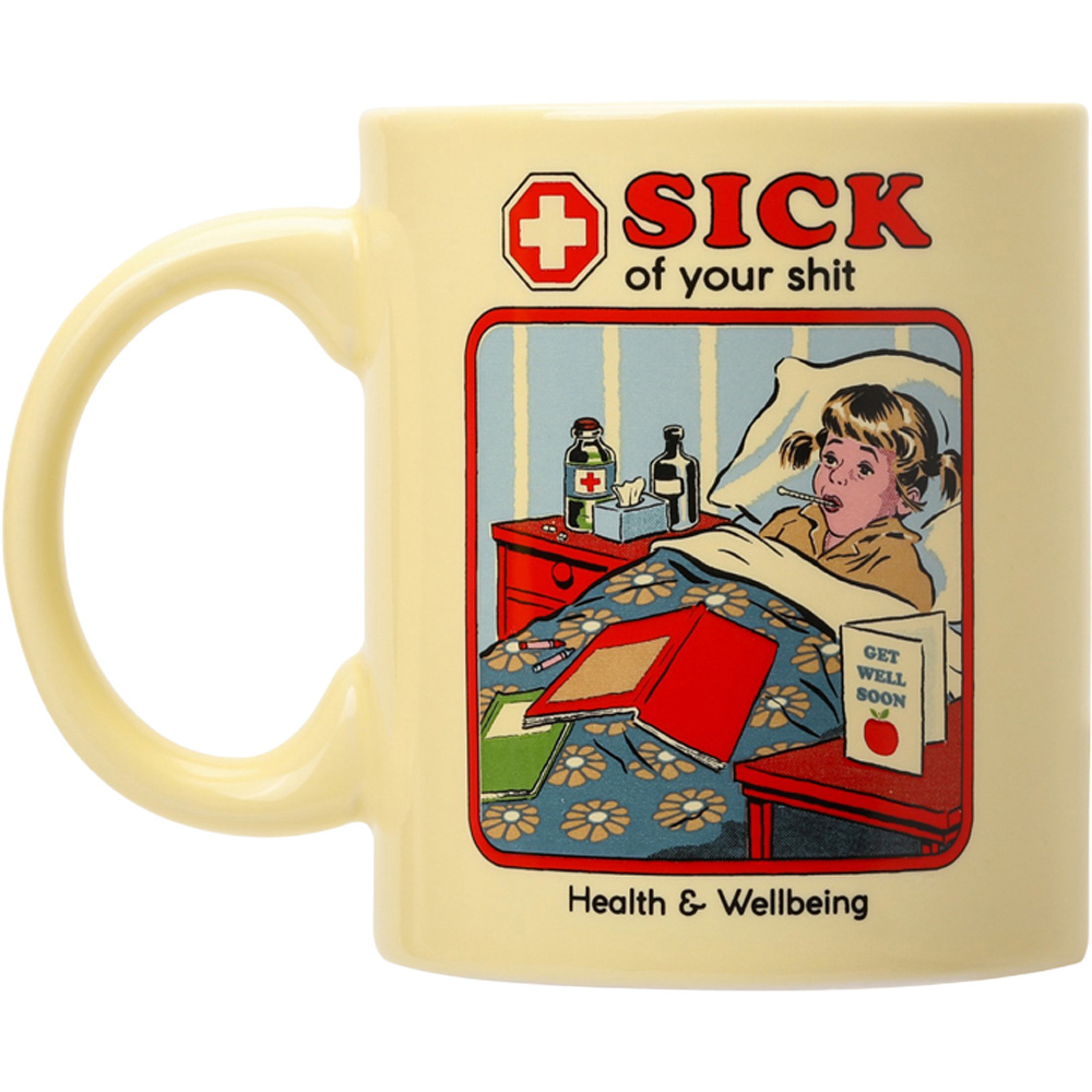 Steve Rhodes Sick of Your Shit Blue Lavender Scented Candle with Cream Mug Image 3