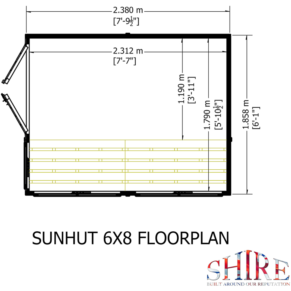 Shire 6 x 8ft Sun Hut Image 9