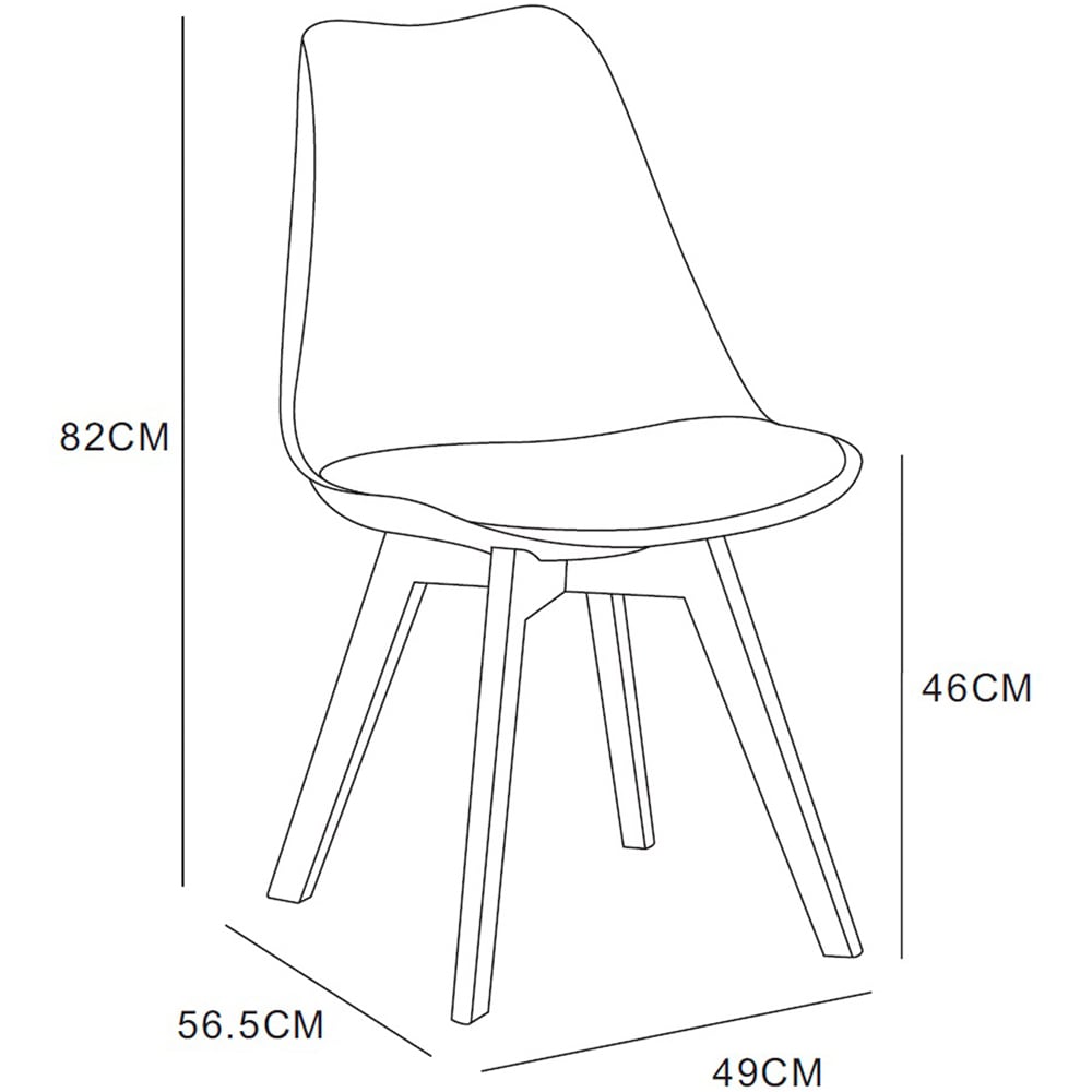 wilko Eva Set of 6 Pink Padded Dining Chairs Image 8