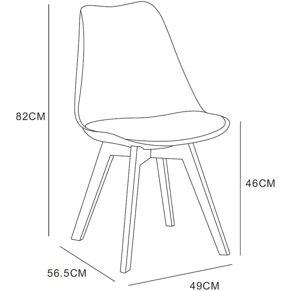 Eva Black Padded Dining Chairs Image 8