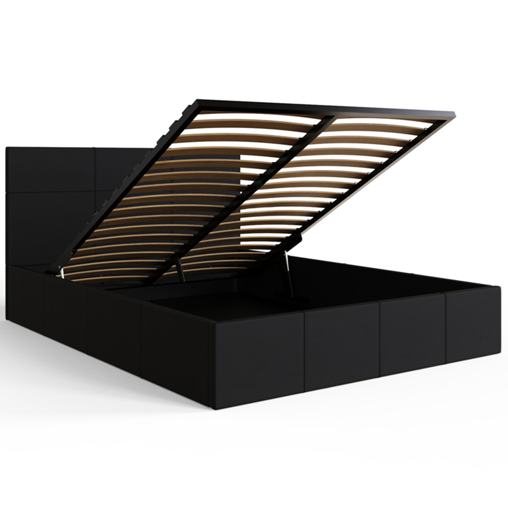 GFW Double Black End Lift Ottoman Bed Image 4