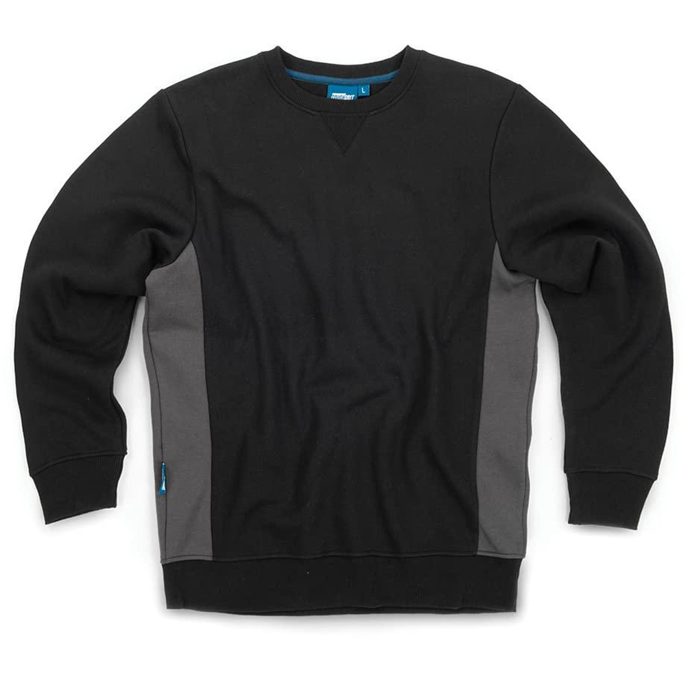 Tough Grit 2 Tone Sweatshirt M Black and Charcoal Image 1