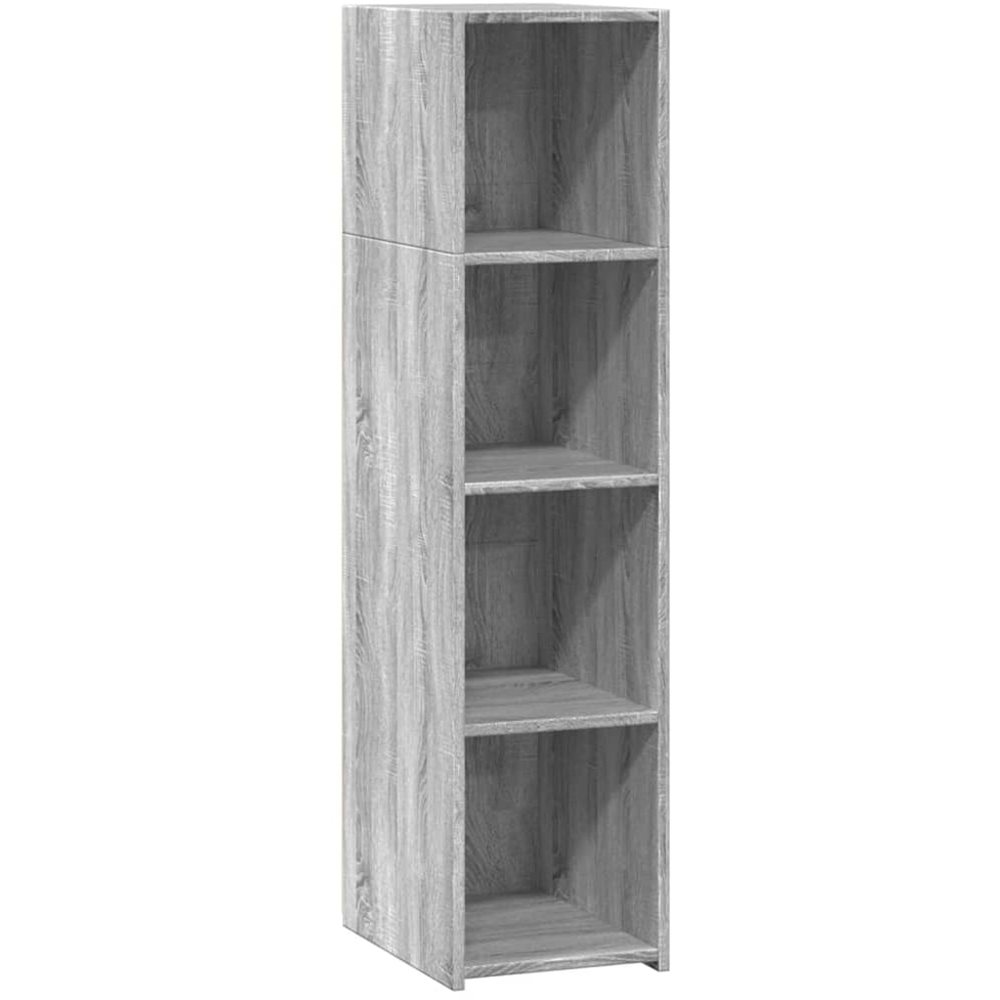 vidaXL 4 Shelf Grey Sonoma Compact Highboard Image 2