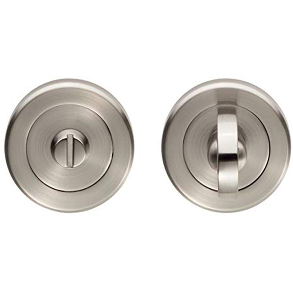 Golden Grace Duo Chrome Bathroom Toilet Door Thumb Twist Lock Set Image