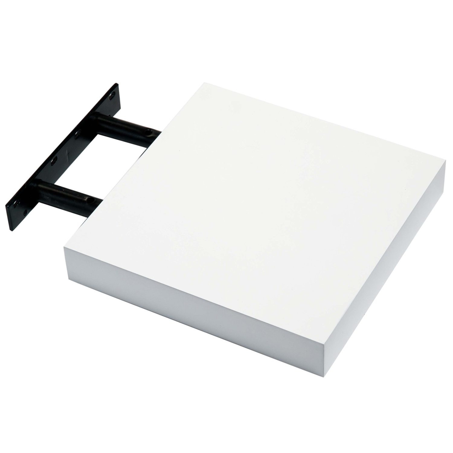 My Home 24cm Gloss White Floating Shelf Kit Image