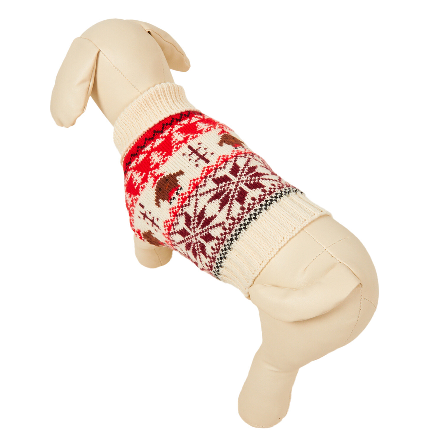 Fair Isle Robin Jumper - Beige / 40cm Image 4