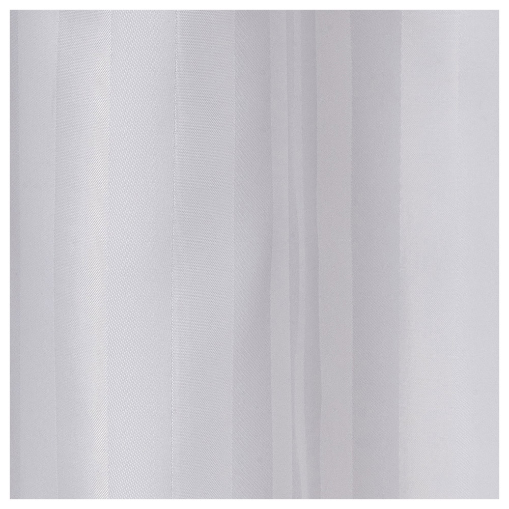 Wilko Satin Stripe Shower Curtain White 180 x 180 cm Wilko