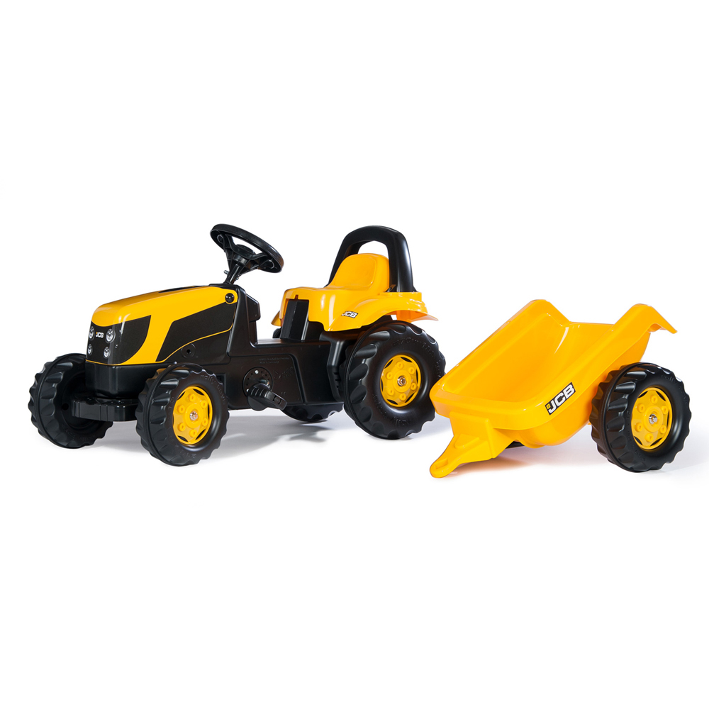 Rolly Toys JCB Kid Tractor and Trailer Yellow Image 2