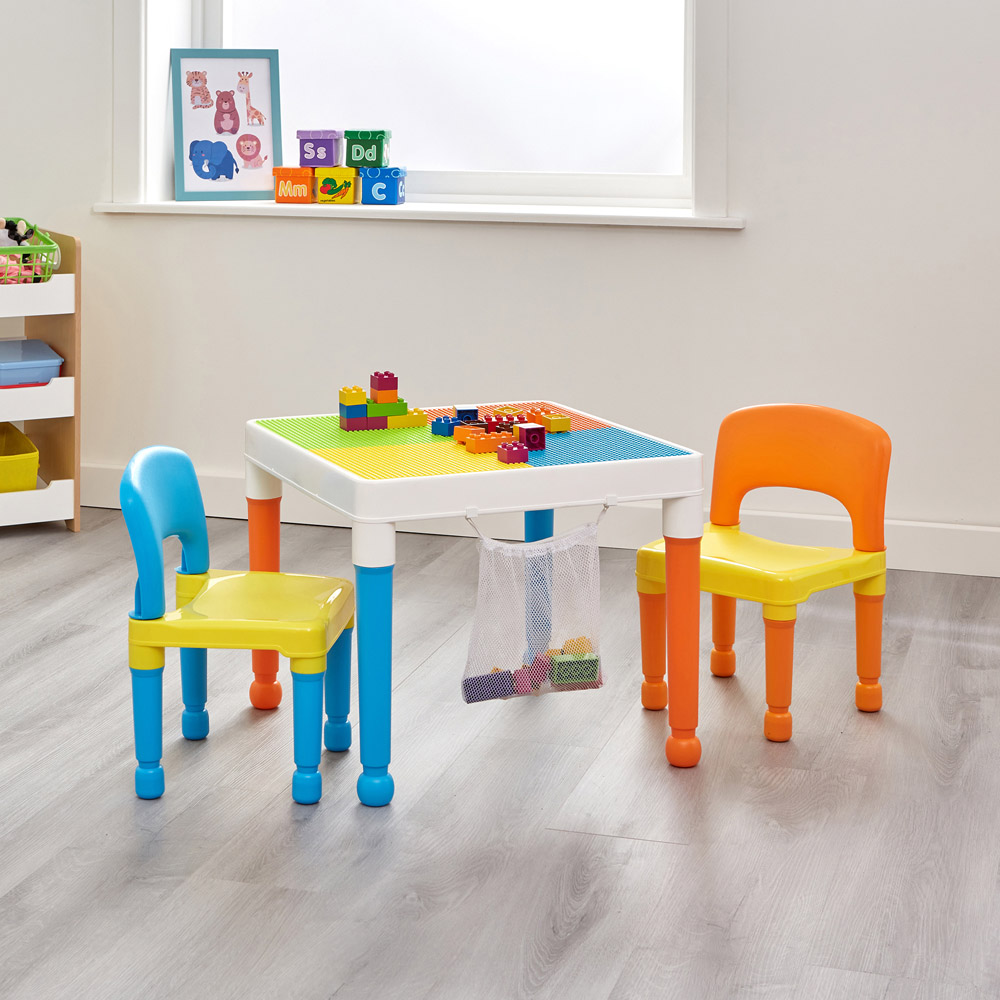 Liberty House Toys Kids 3-in-1 Multicoloured Activity Table and 2 Chairs Set Image 6