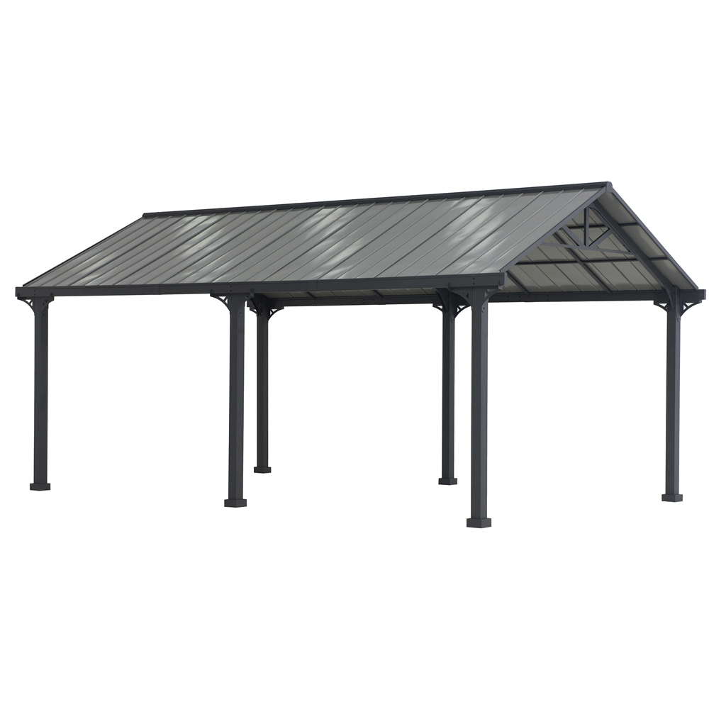 Sunjoy Eiger 3.67 x 6.1m Black Carport Image 2