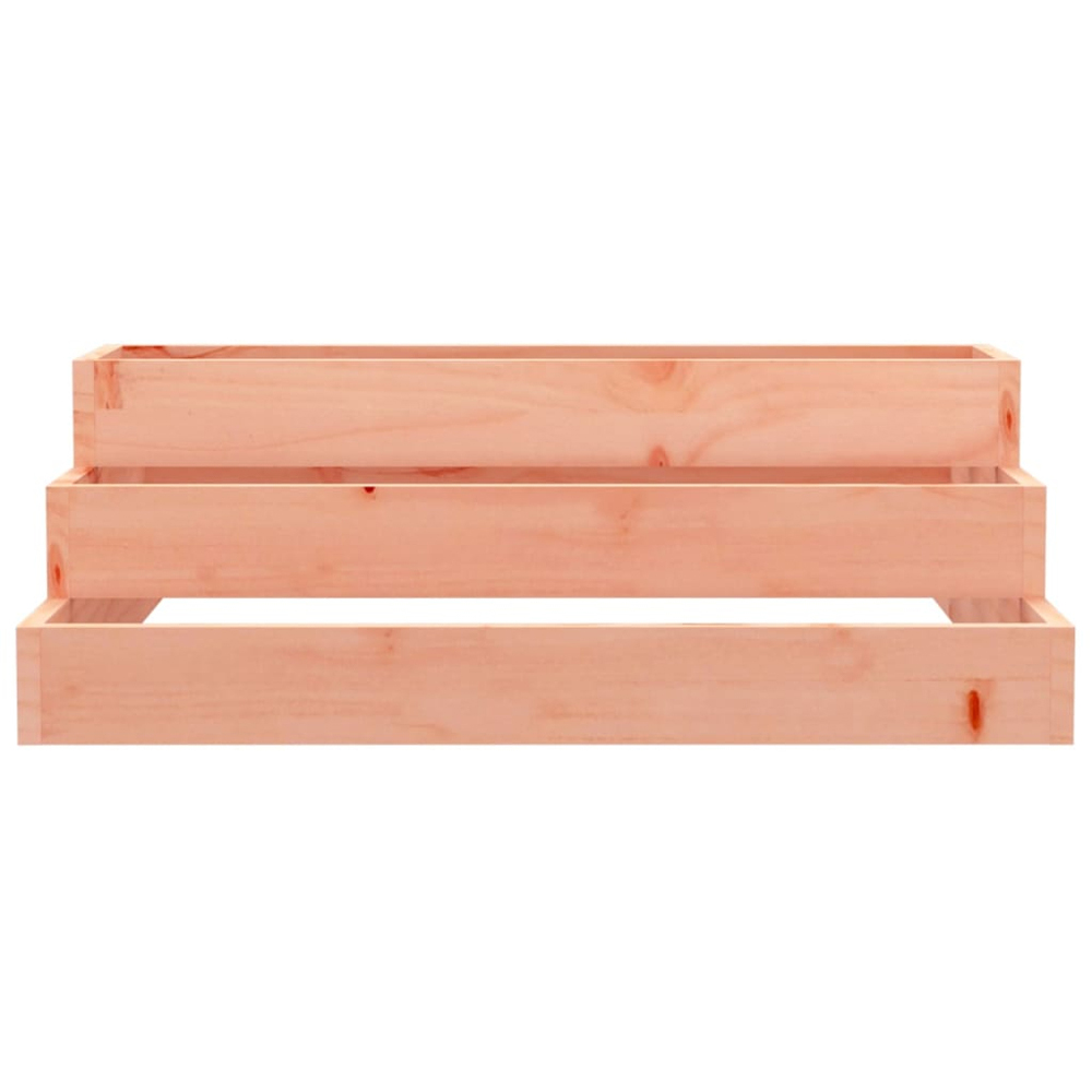 vidaXL 3-Tier Natural Douglas Wood Garden Planter 27 x 80 x 80cm Image 3
