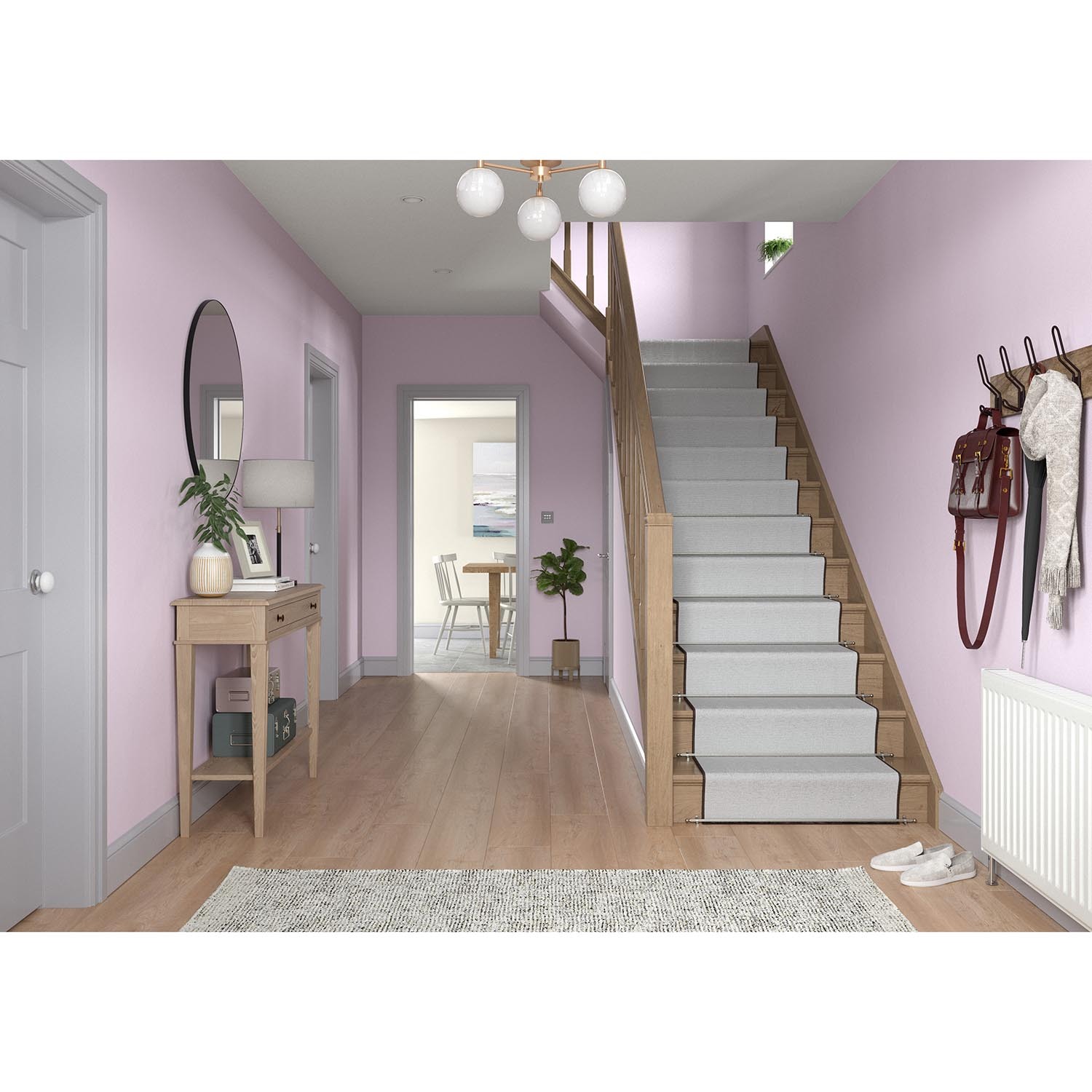 Dulux Easy Care Walls and Ceilings Pretty Pink Matt Emulsion Paint 2.5L Image 3