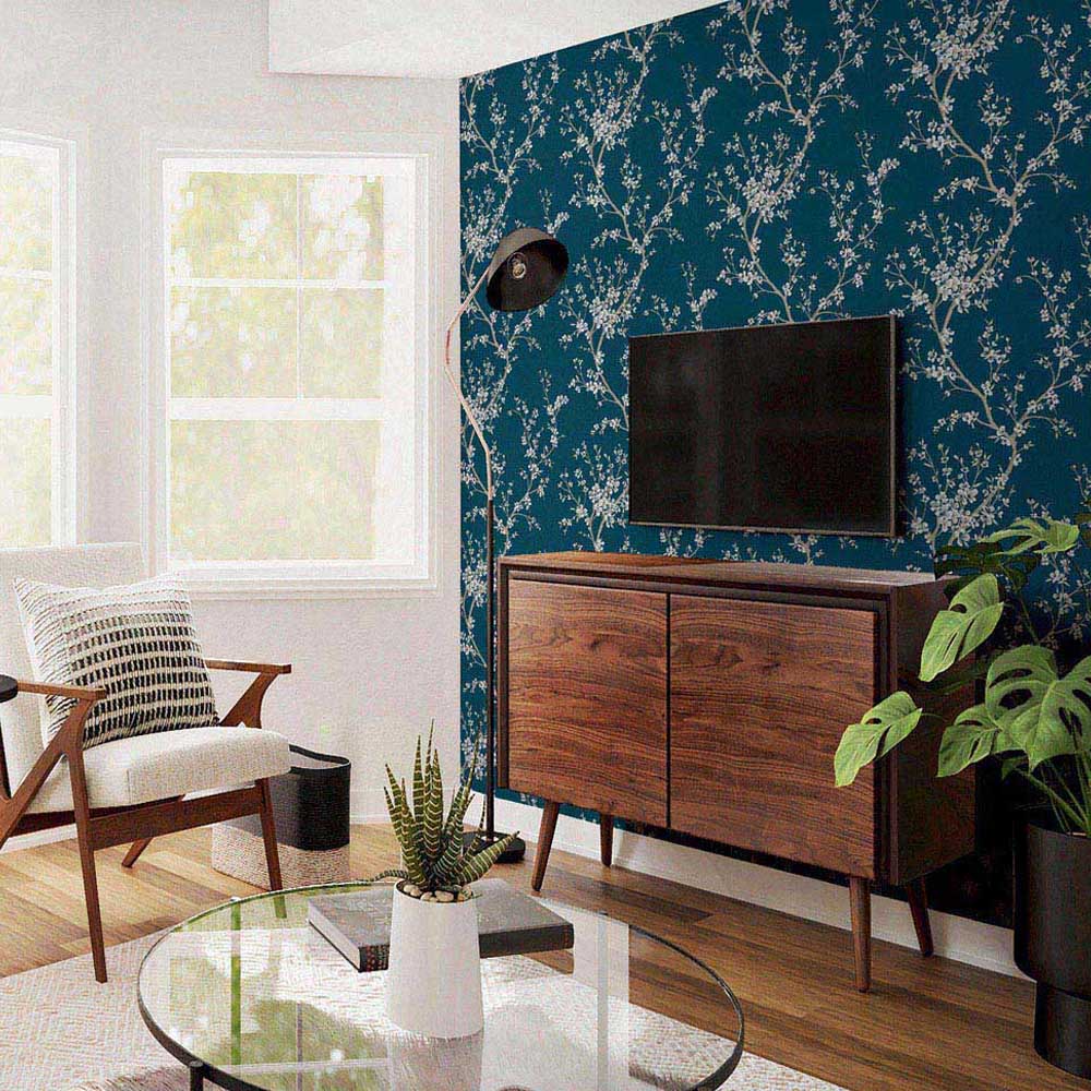 Arthouse Oriental Trail Teal Wallpaper Image 7