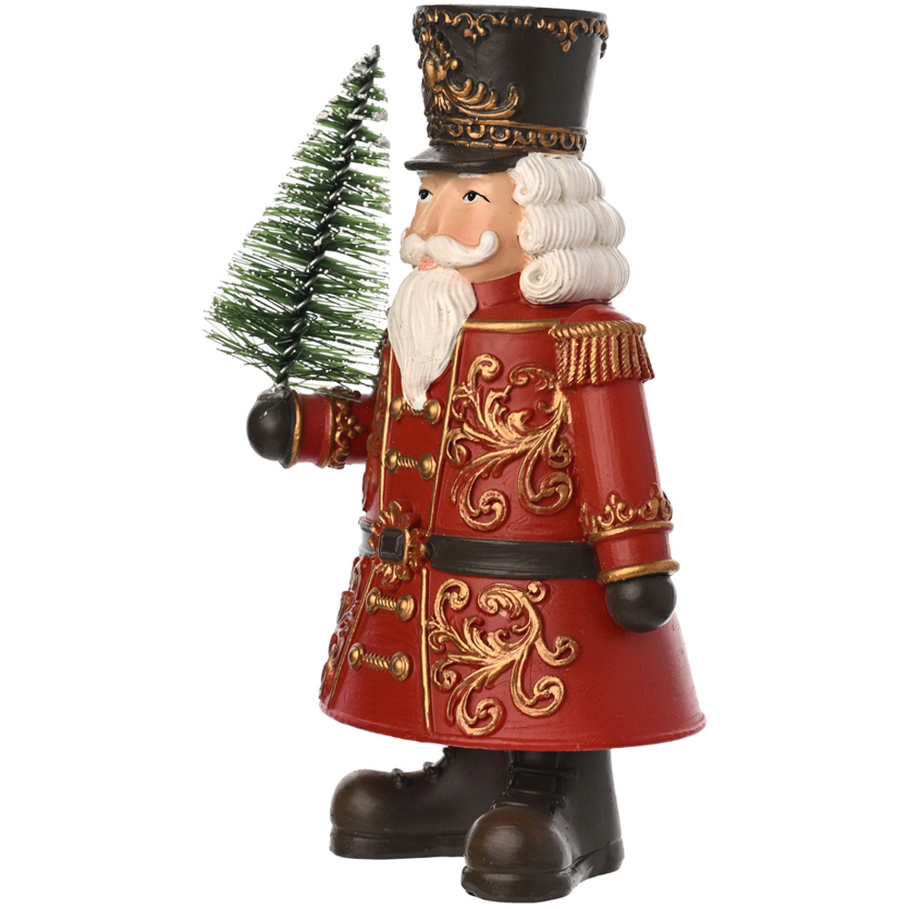 The Seasonal Gift Co Regal Tidings Nutcracker with Tree Figurine Decoration 14cm Image 2