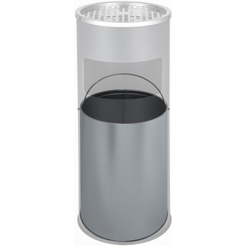 tectake Anthracite Ashtray with Bin Image 3