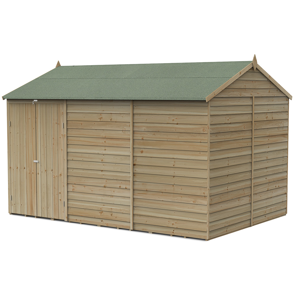 Forest Garden 4LIFE 12 x 8ft Double Door Reverse Apex Shed Image 1