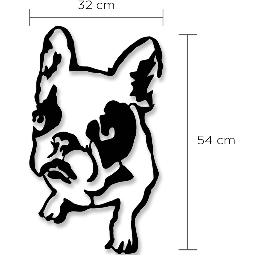 Decortie Black Minimalist Metal Modern Dogo Wall Art Image 4