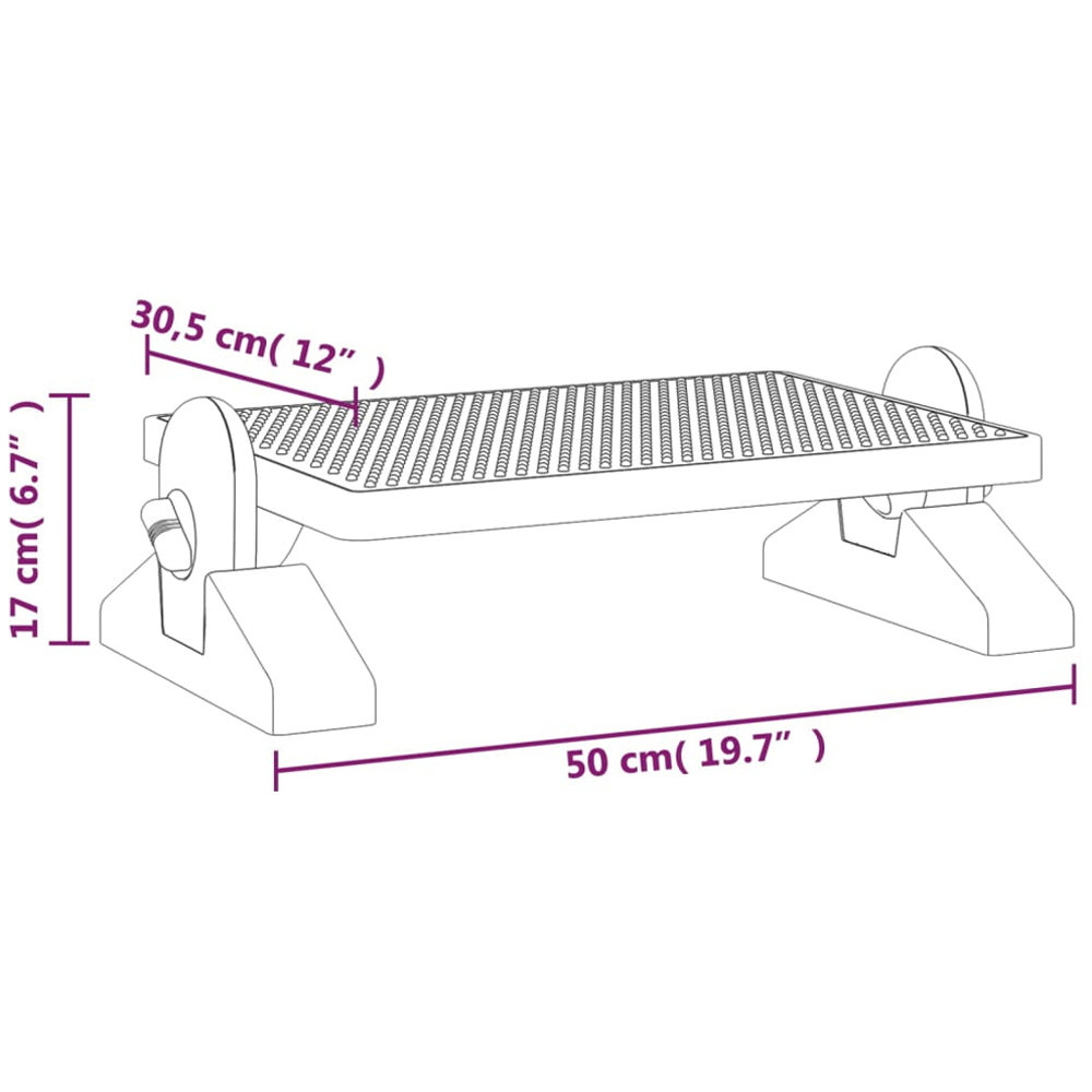 vidaXL Black High Impact Polystrene Footrest Image 8