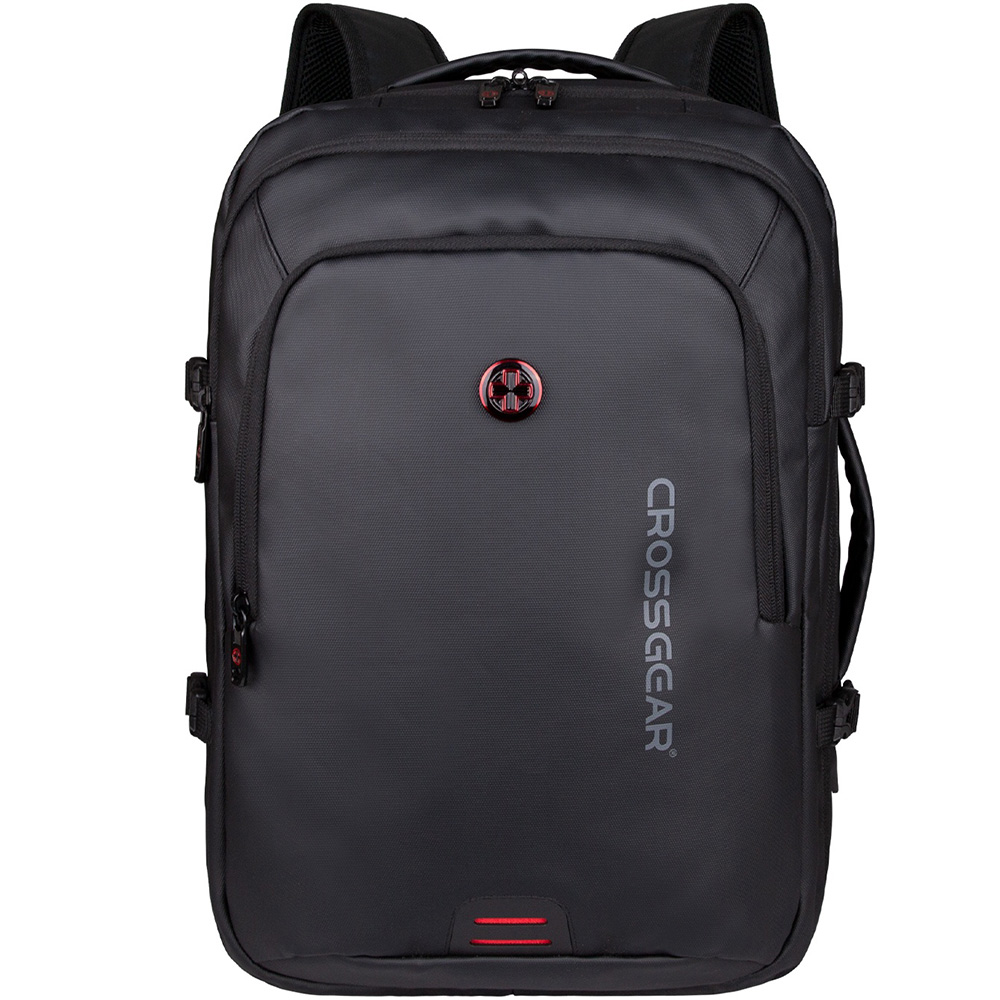 Crossgear ITour Black Compact Underseat Backpack with Built-in Charging Port and Vacuum 40cm Image 3