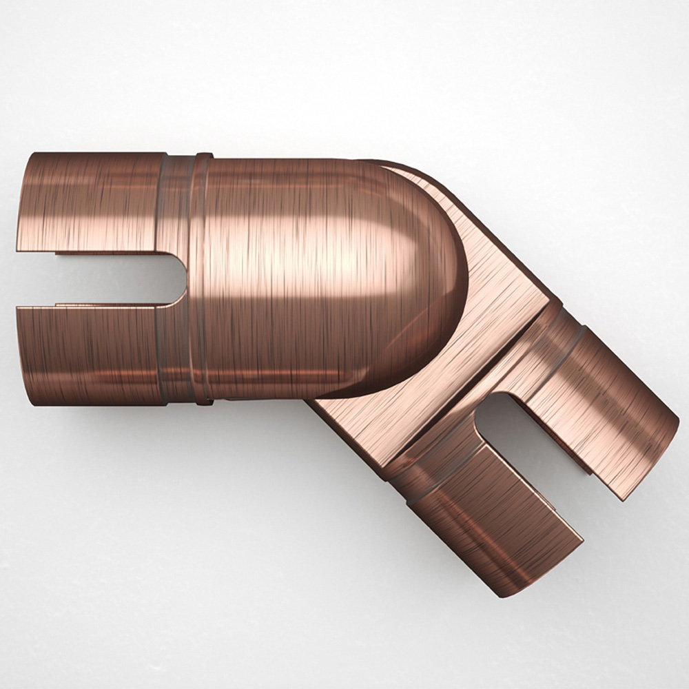 Rothley Antique Copper Stair Handrail Adjustable Elbow Image 5