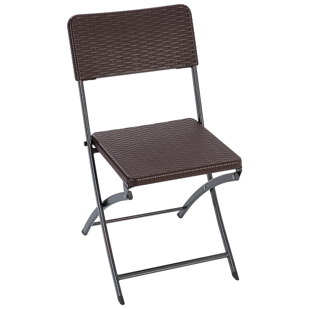 Living and Home Set of 2 Outdoor Rattan Plastic Chair Image 3