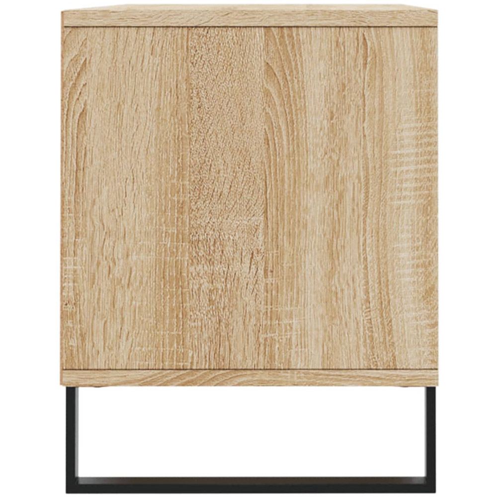 vidaXL 6 Open Shelf White TV Cabinet with Black Legs Image 6
