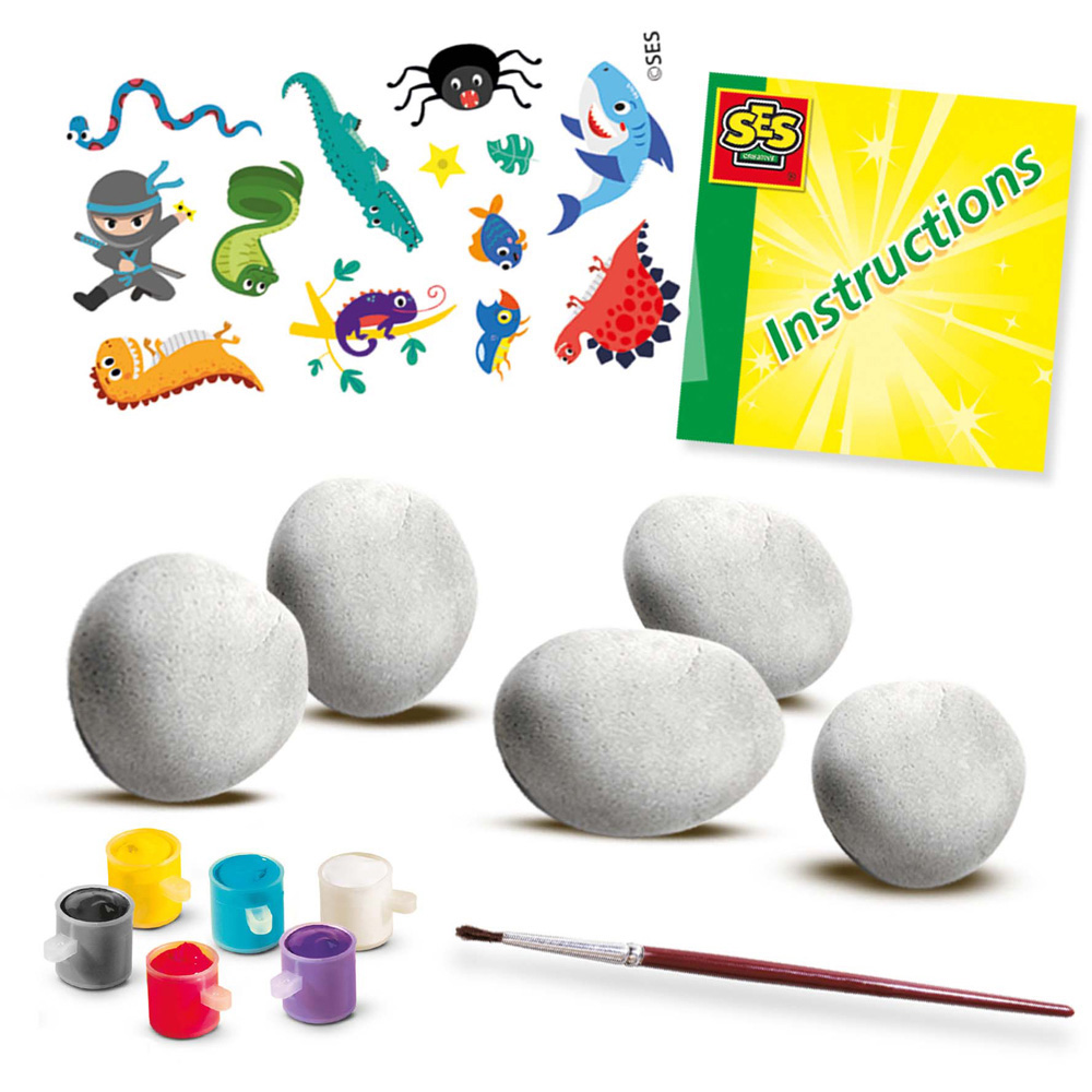 SES Creative Rub-On Rock Painting Kit Image 2