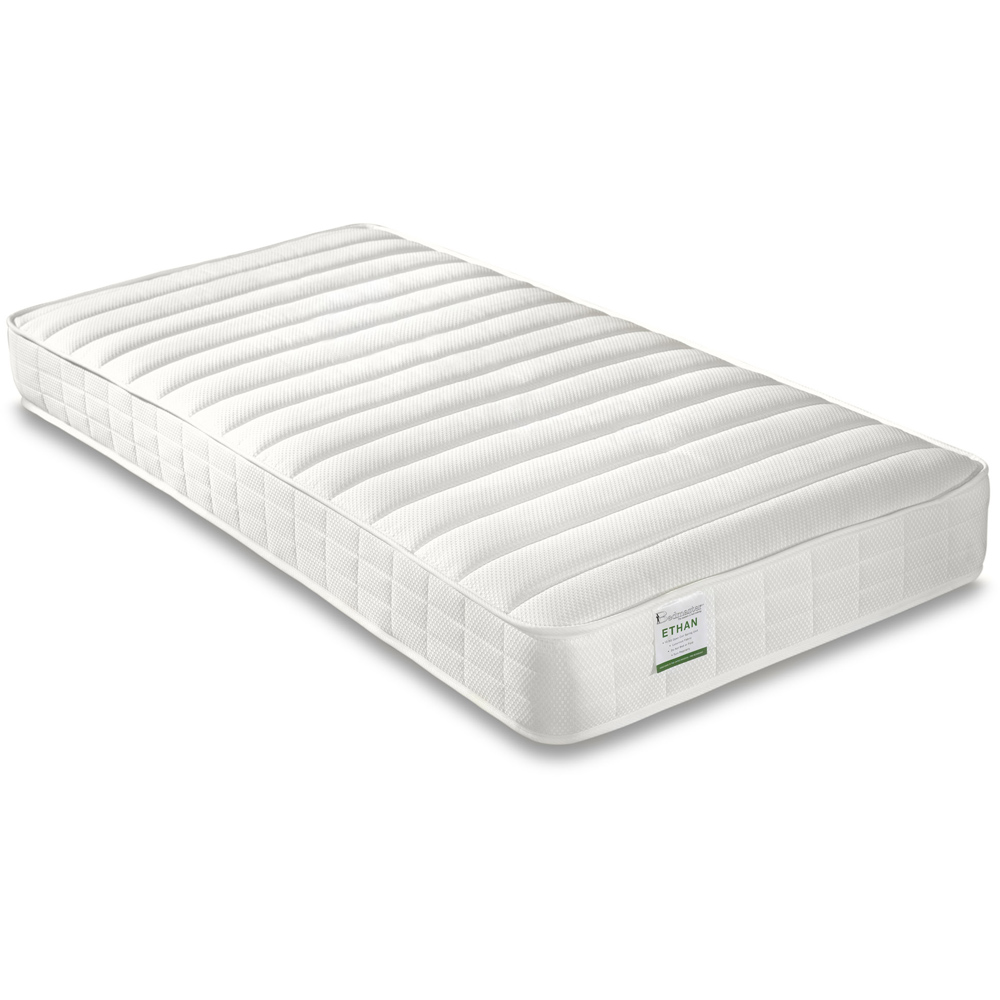 Bedmaster Quest White 3 Drawer Wooden Bed with Spring Mattress Image 2