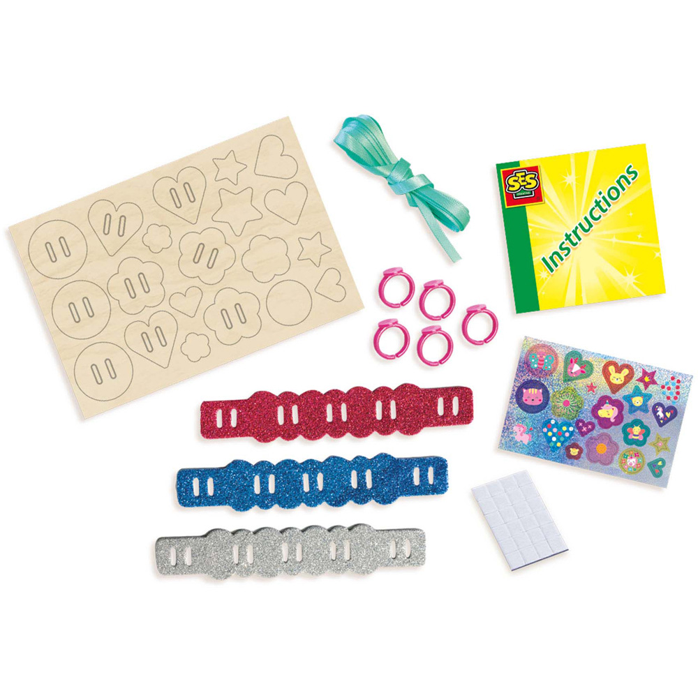 SES Creative Glitter Rings and Bracelets Set Image 2