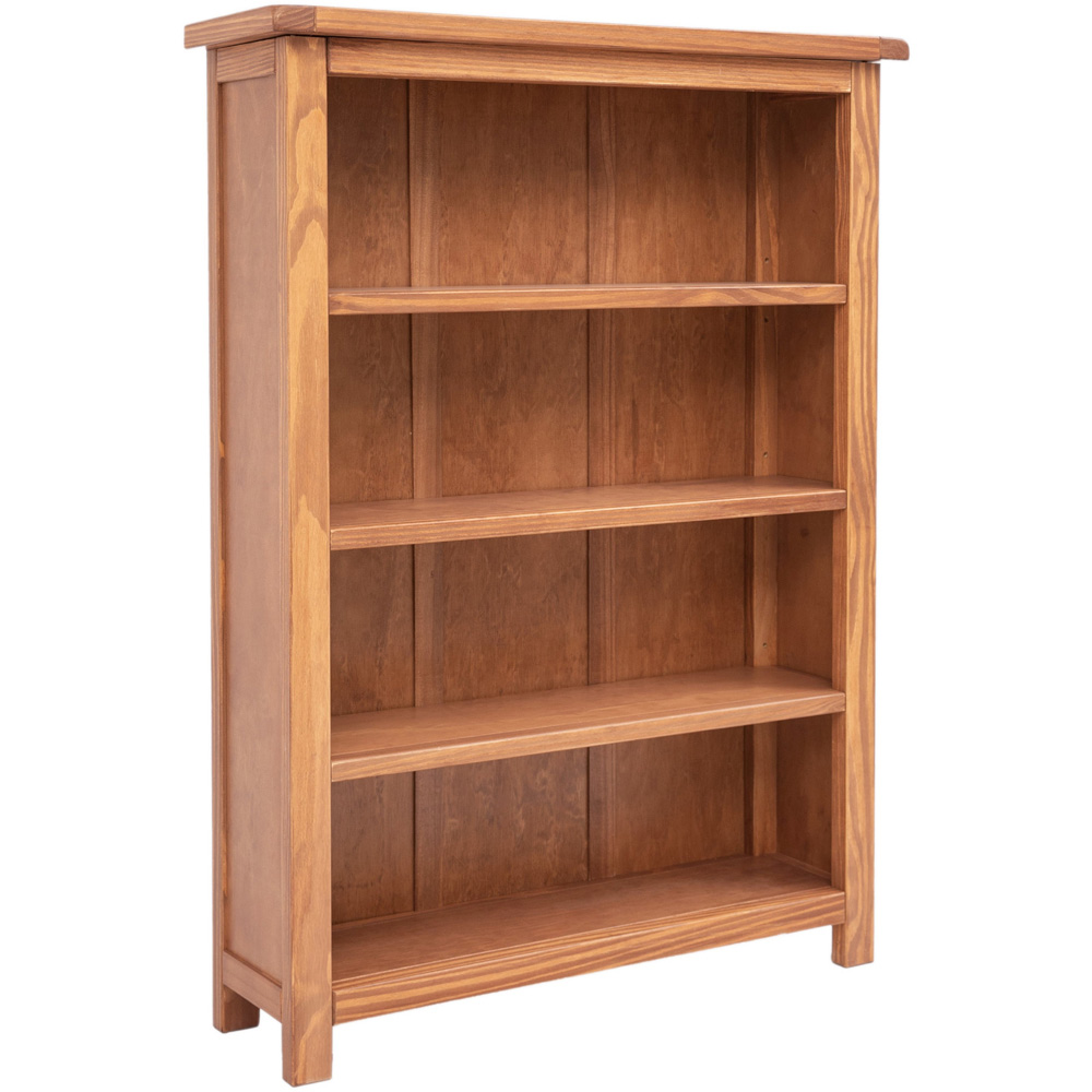 Padua 4 Shelf Lacquered Wide Bookcase Image 3