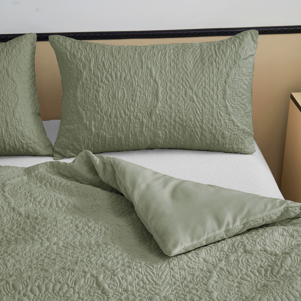 Velosso Winchester Super King Size Sage Duvet Set Image 4