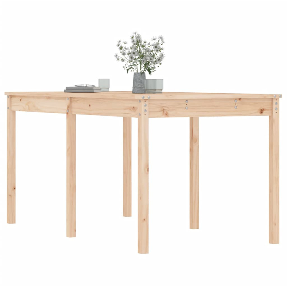 vidaXL 6 Seater Solid Wood Pine Garden Dining Table Natural Image 5