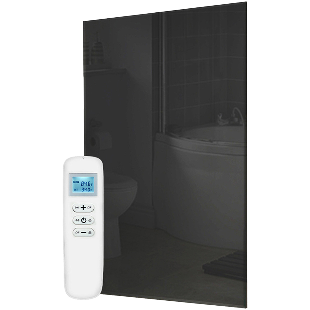 Mirrorstone Black Quartz Glass WiFi Infrared Heating Panel 580W Image 1