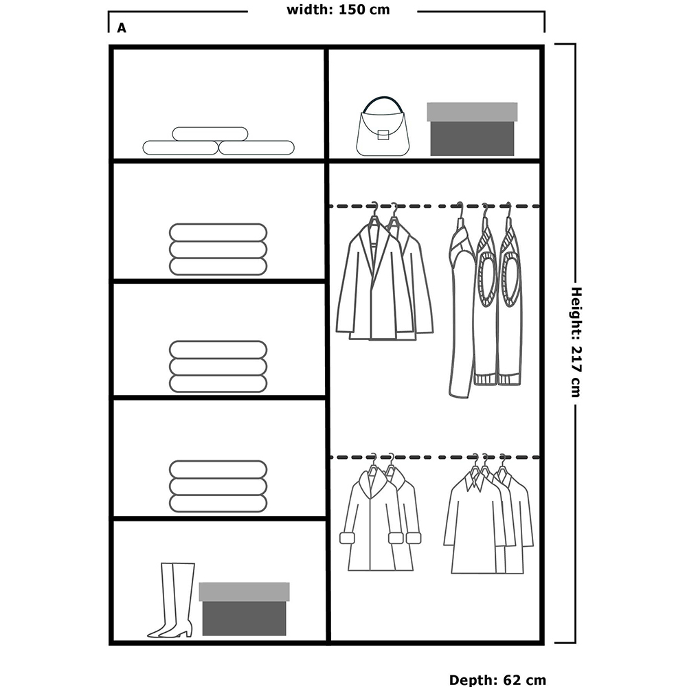 Sliding Wardrobes 4U Etna 2 Door Grey Full Mirrored Wardrobe Image 4