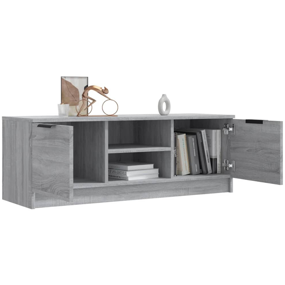 vidaXL 2 Door 2 Shelf Grey Sonoma TV Cabinet Image 6