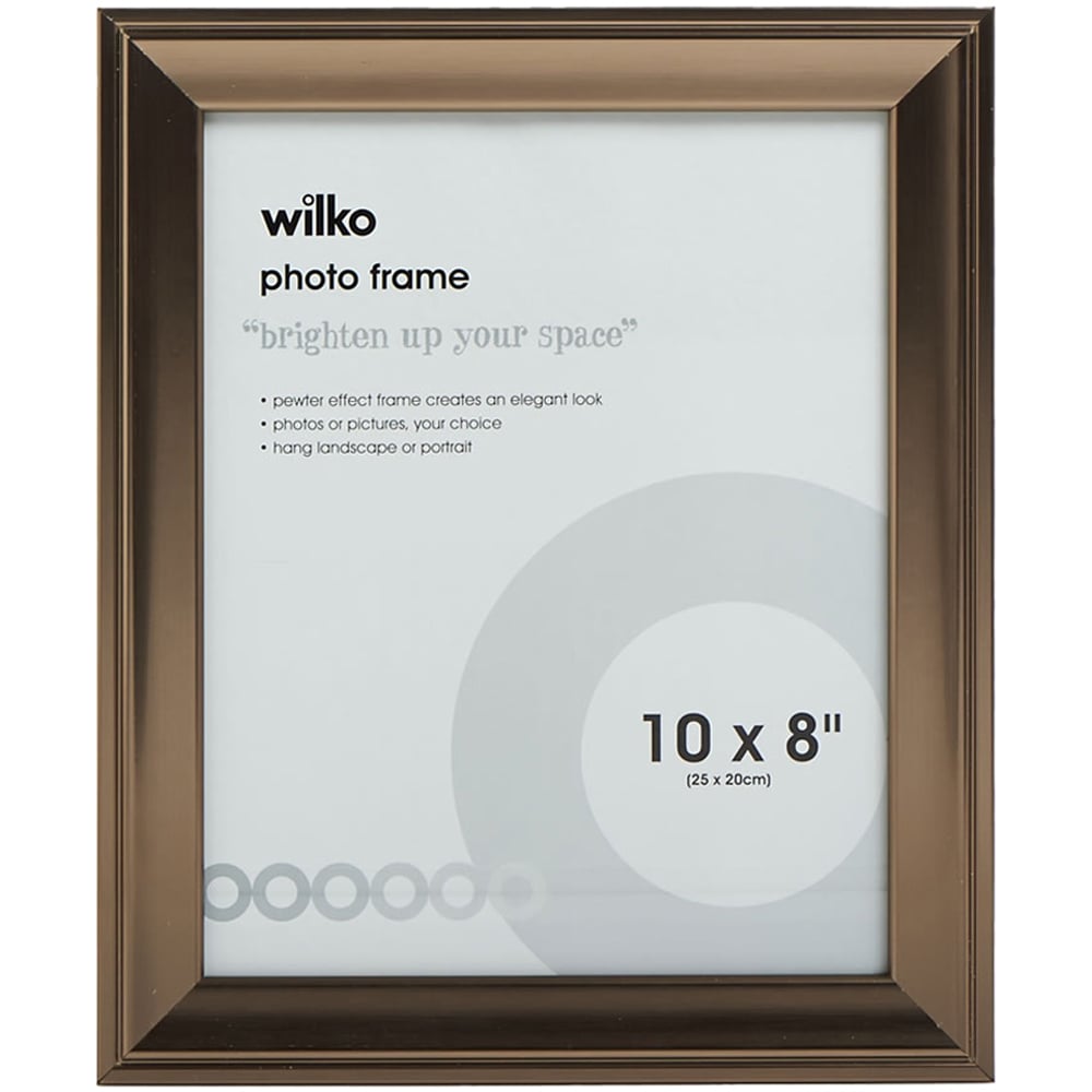 Wilko Pewter Effect Photo Frame 10 x 8 Inch Image 1