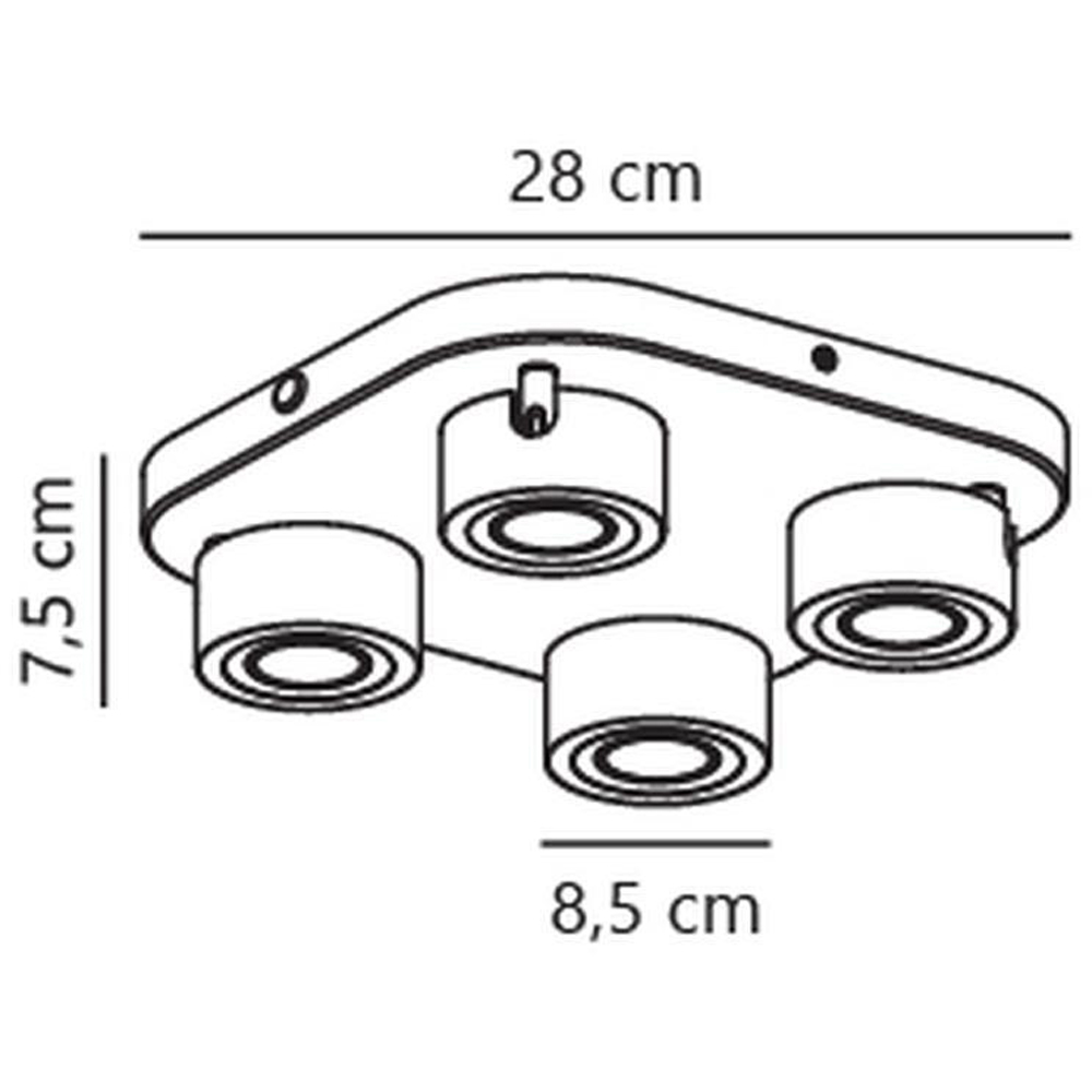 Nordlux Clyde 4-Spot Black Ceiling Light Image 9