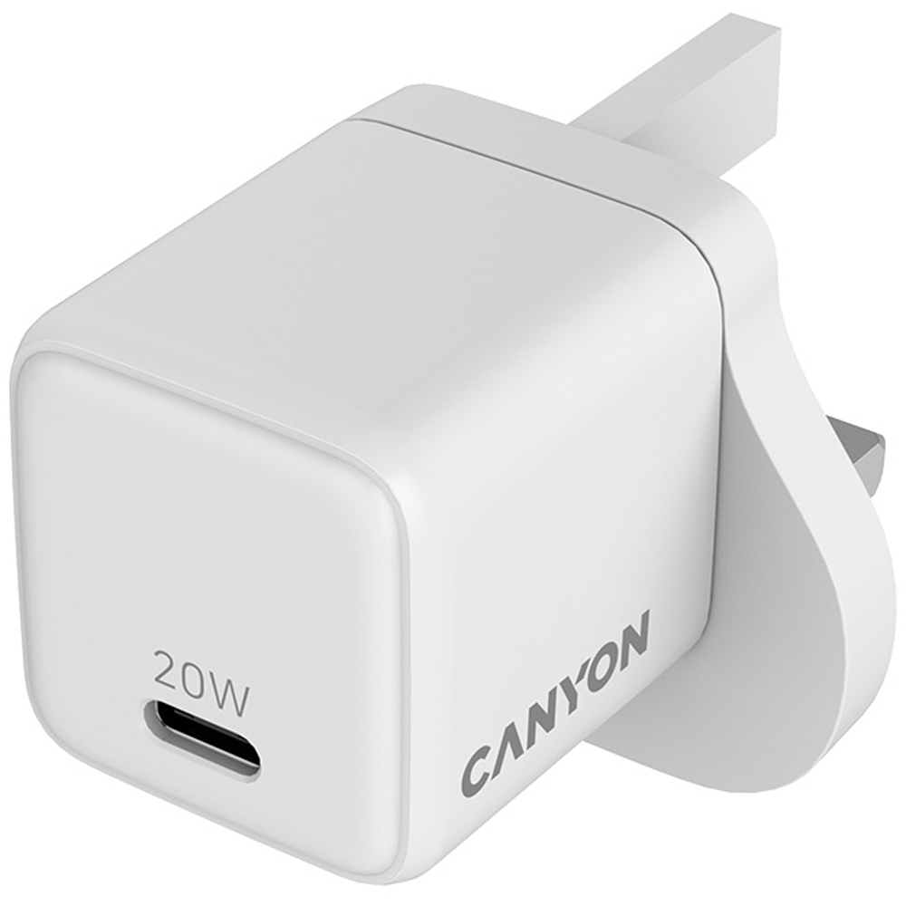 Canyon CNS-CU20C White UK USB-C Port Wall Charger 20W Image 2