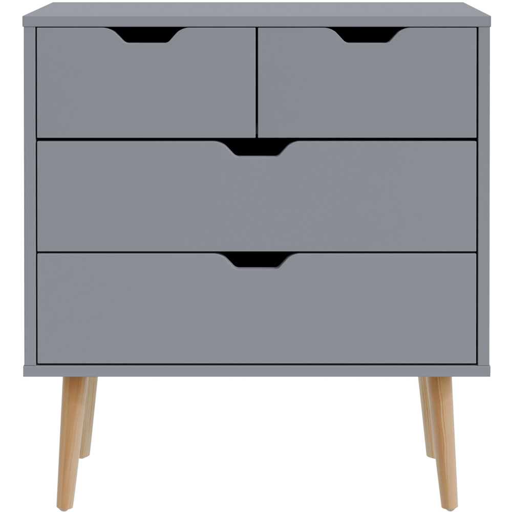 GFW Nyborg 4 Drawer Dark Grey Chest of Drawers Image 3