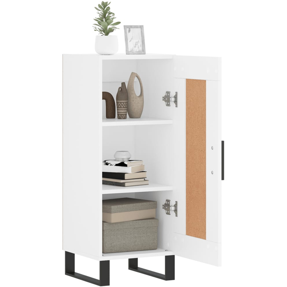 vidaXL Single Door White Sideboard Image 4