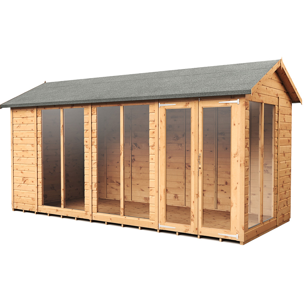 Empire Sheds 6 x 14ft Double Door Tongue and Groove Wooden Apex Garden Shed Image 1